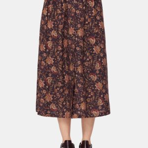 Skye Button Down Midi Skirt